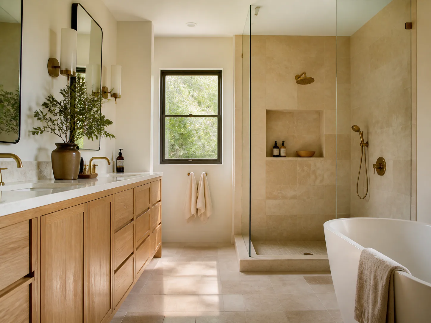 Finished premium bathroom remodeling project