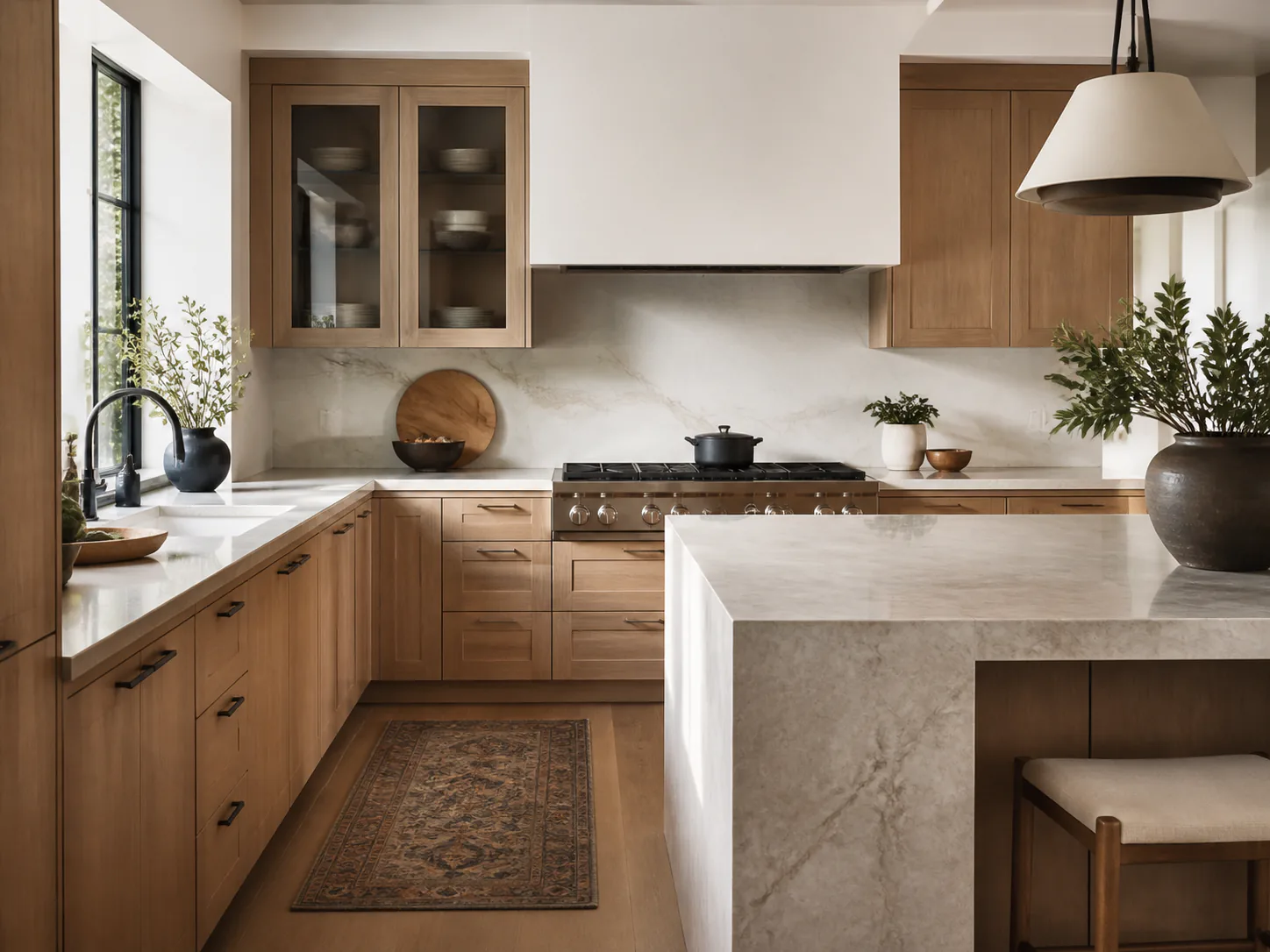 Finished modern American kitchen remodeling project