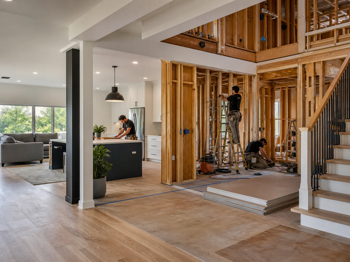 Professional full home renovation in progress