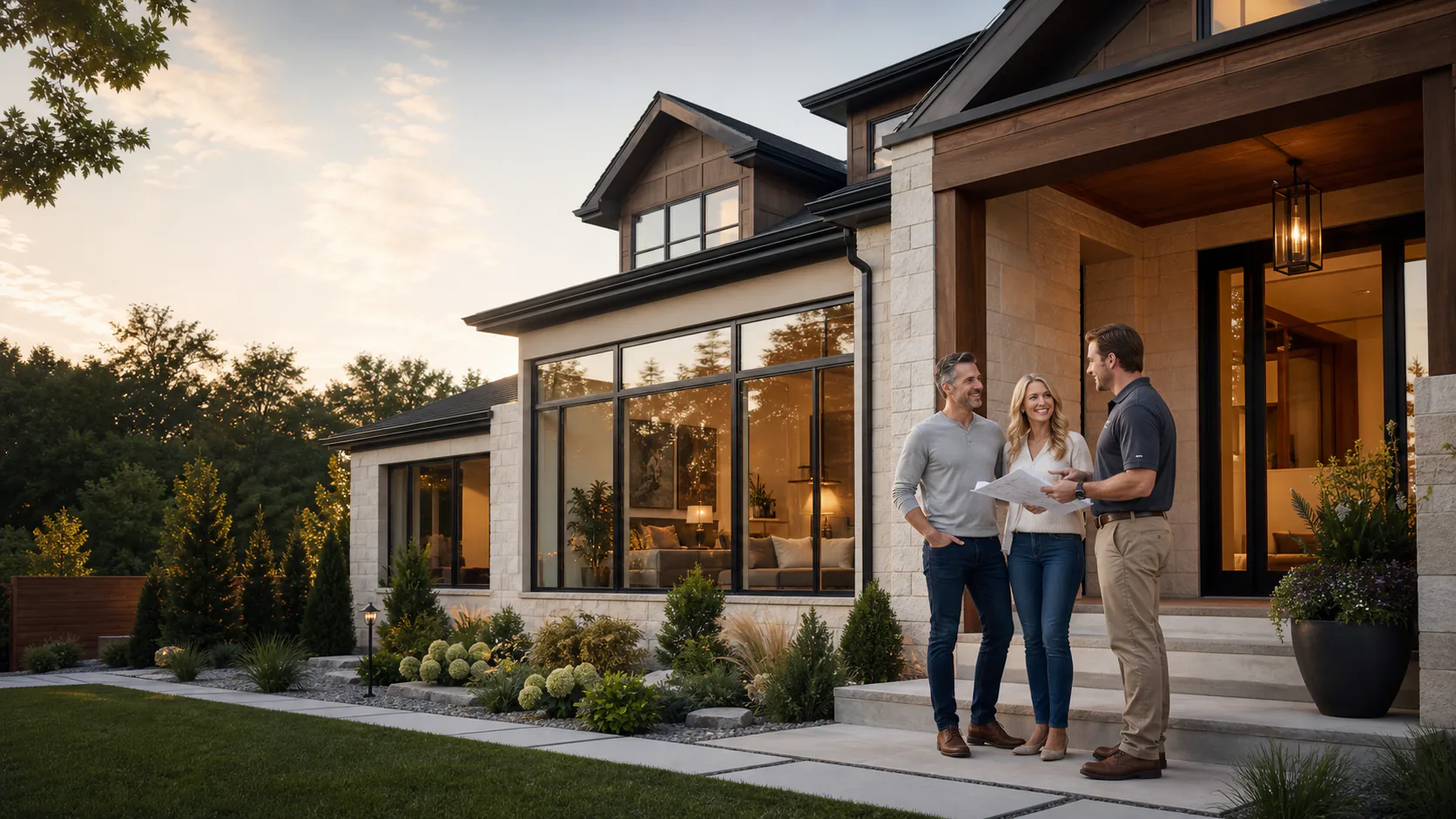 Homeowners discussing a whole-home renovation with a trusted professional